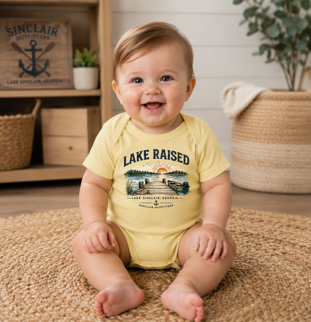 Lake Raised Infant Onesie