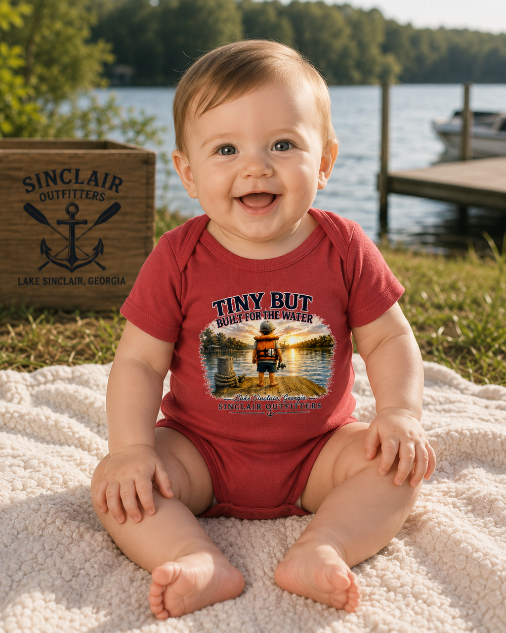 Tiny But Built For The Water Infant Onesie
