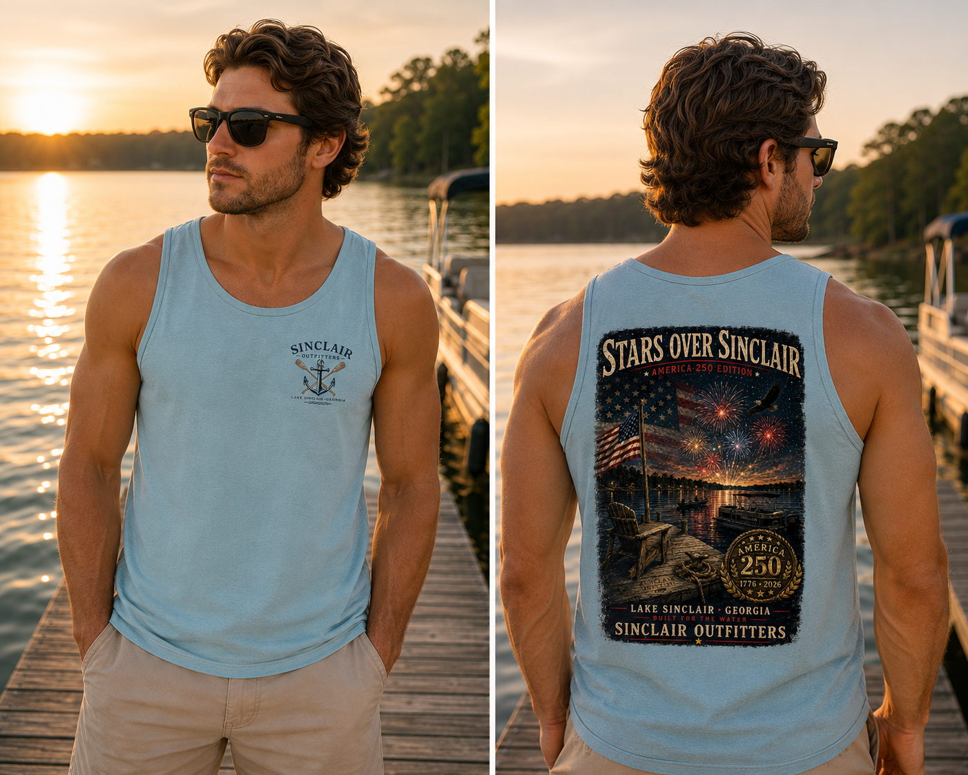 Stars Over Sinclair America 250 Commemorative Men's Tank Top