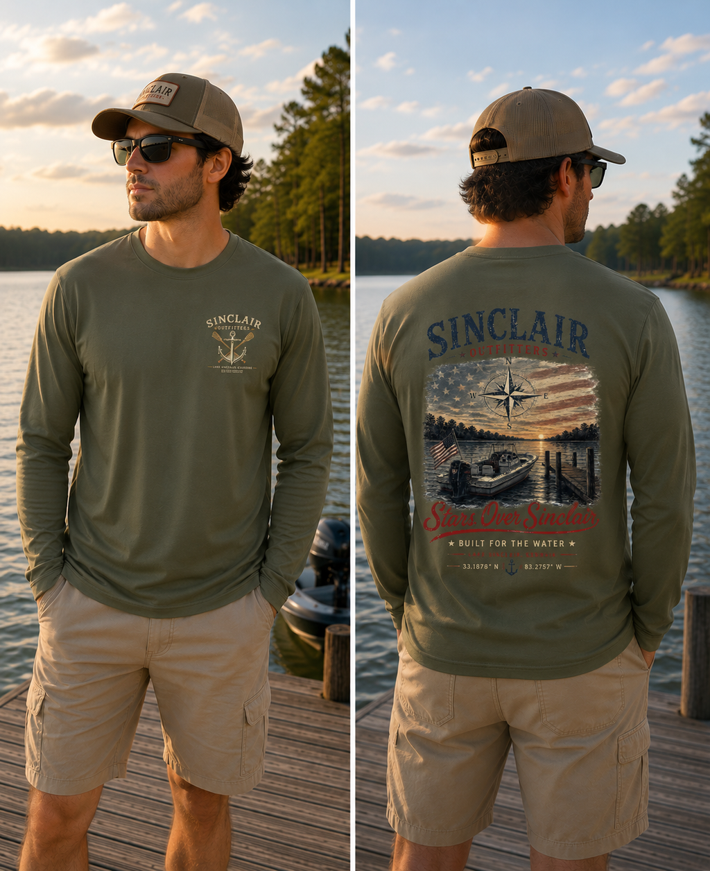 Stars Over Sinclair Long-Sleeve Performance T-Shirt