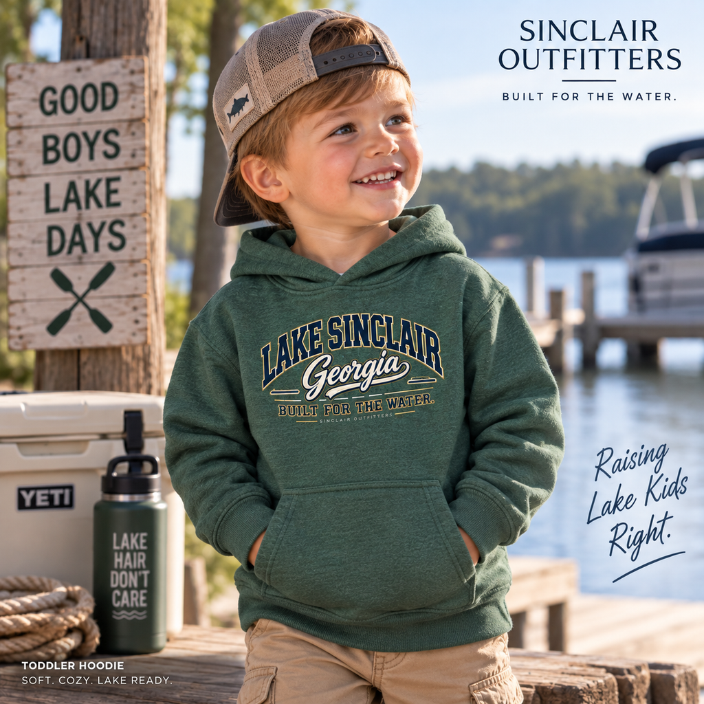 Lake Sinclair Heritage Collegiate toddler hoodie by Sinclair Outfitters