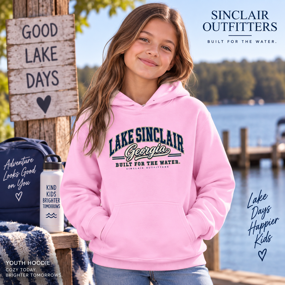 Lake Sinclair Heritage Collegiate youth hoodie by Sinclair Outfitters