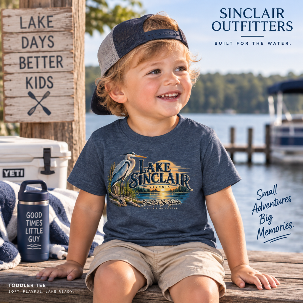Lake Sinclair Heron toddler T-shirt by Sinclair Outfitters