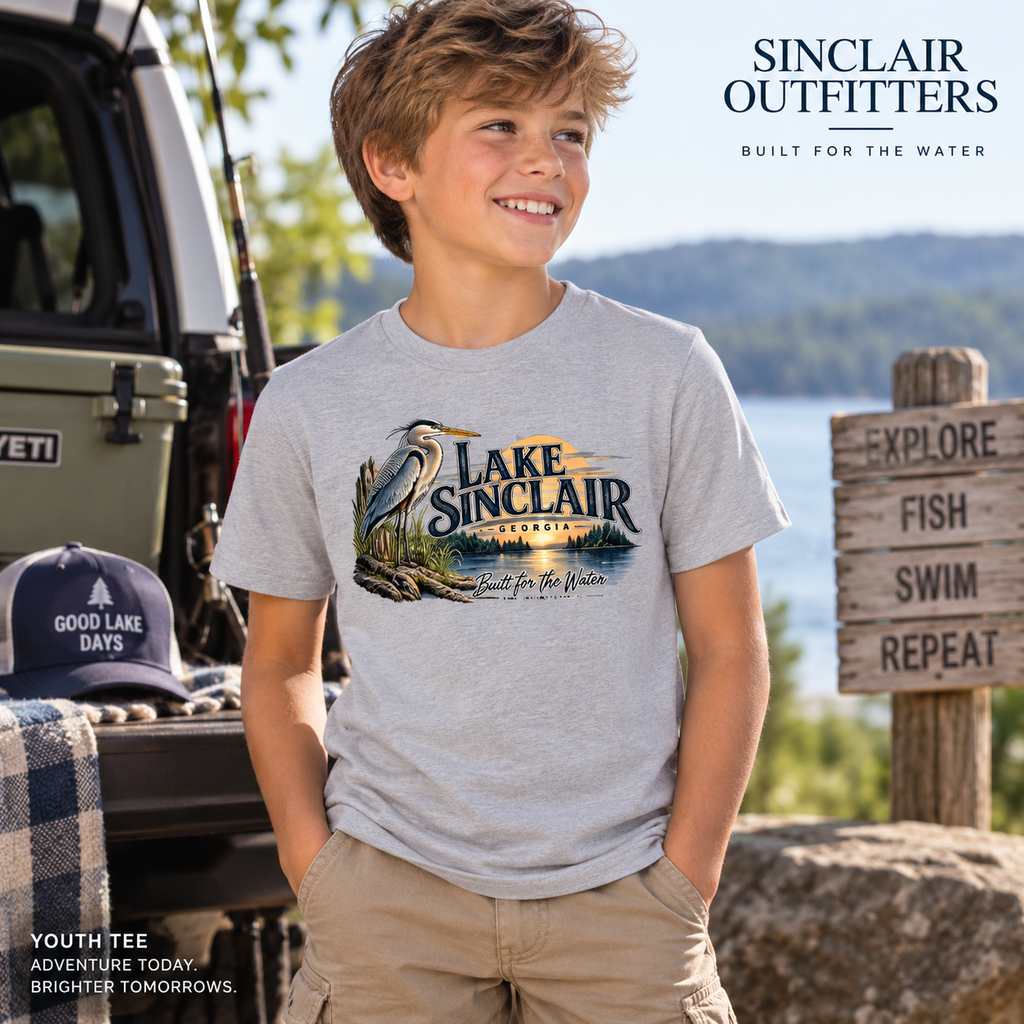 Lake Sinclair Heron youth T-shirt by Sinclair Outfitters