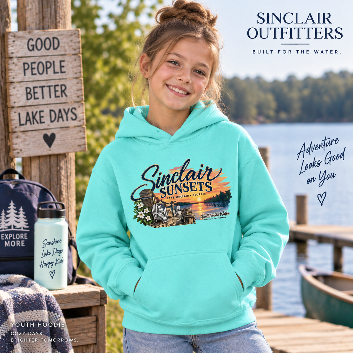 Sinclair Sunsets youth hoodie by Sinclair Outfitters