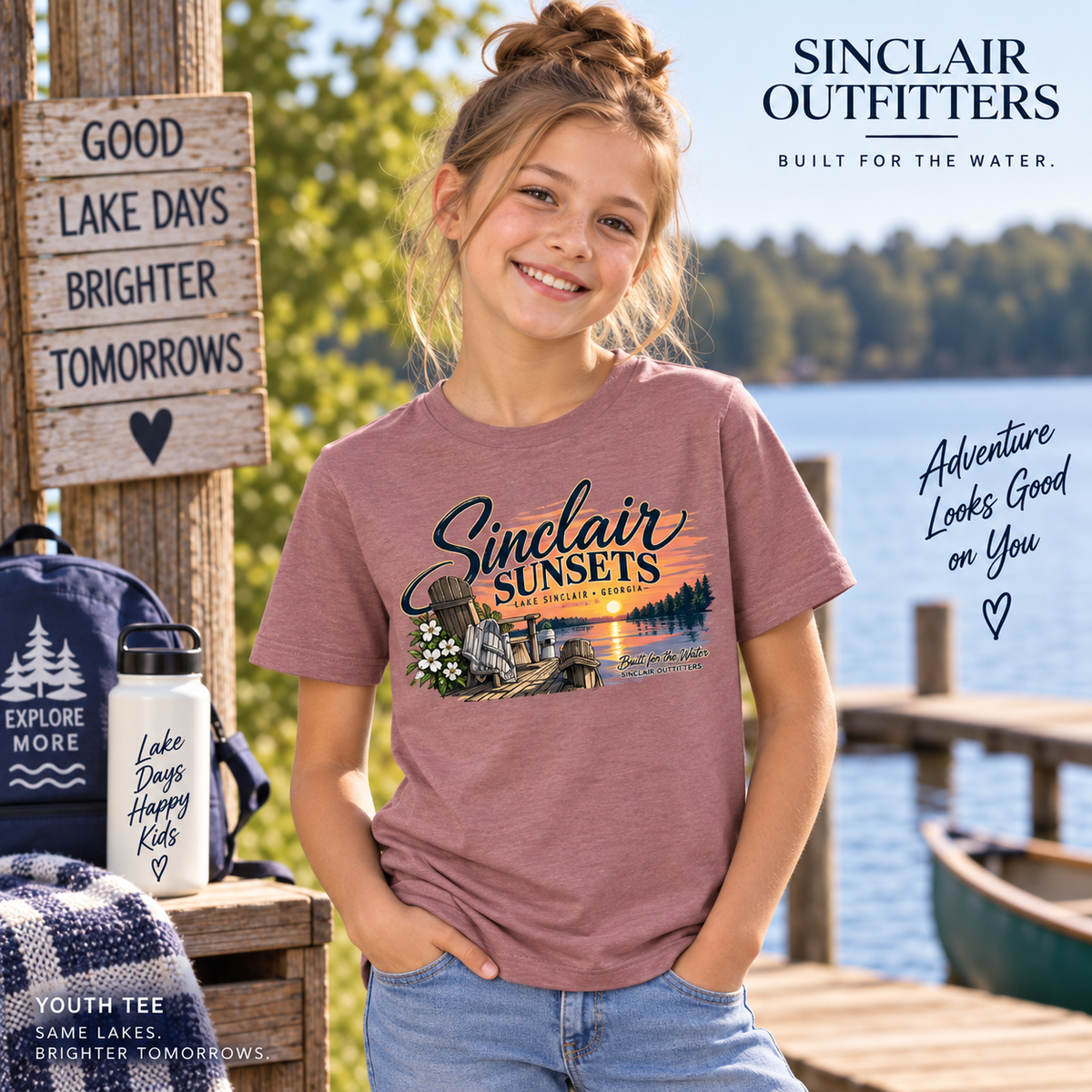 Sinclair Sunsets youth T-shirt by Sinclair Outfitters