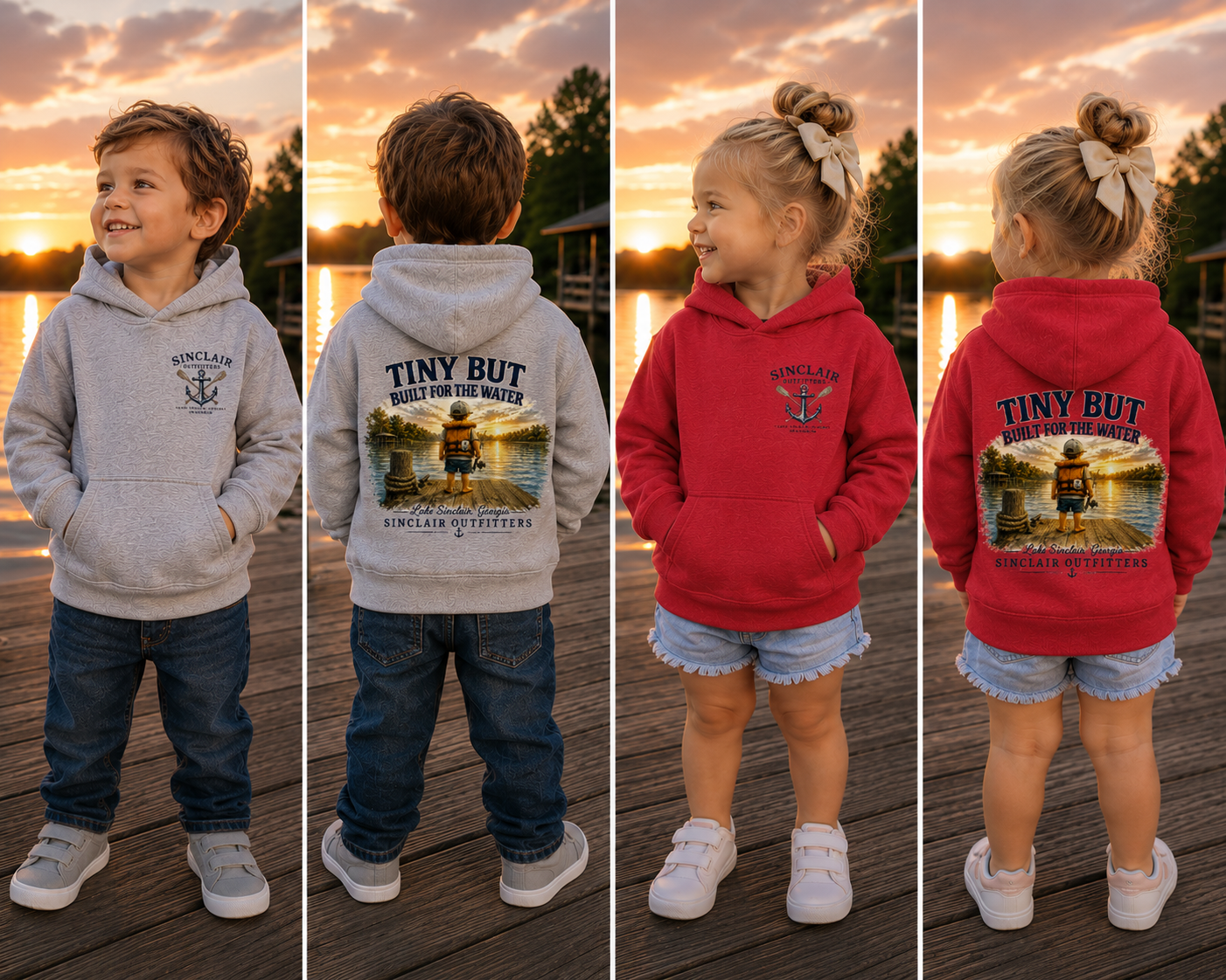 Tiny But Built for the Water Club Toddler Pullover Fleece Hoodie