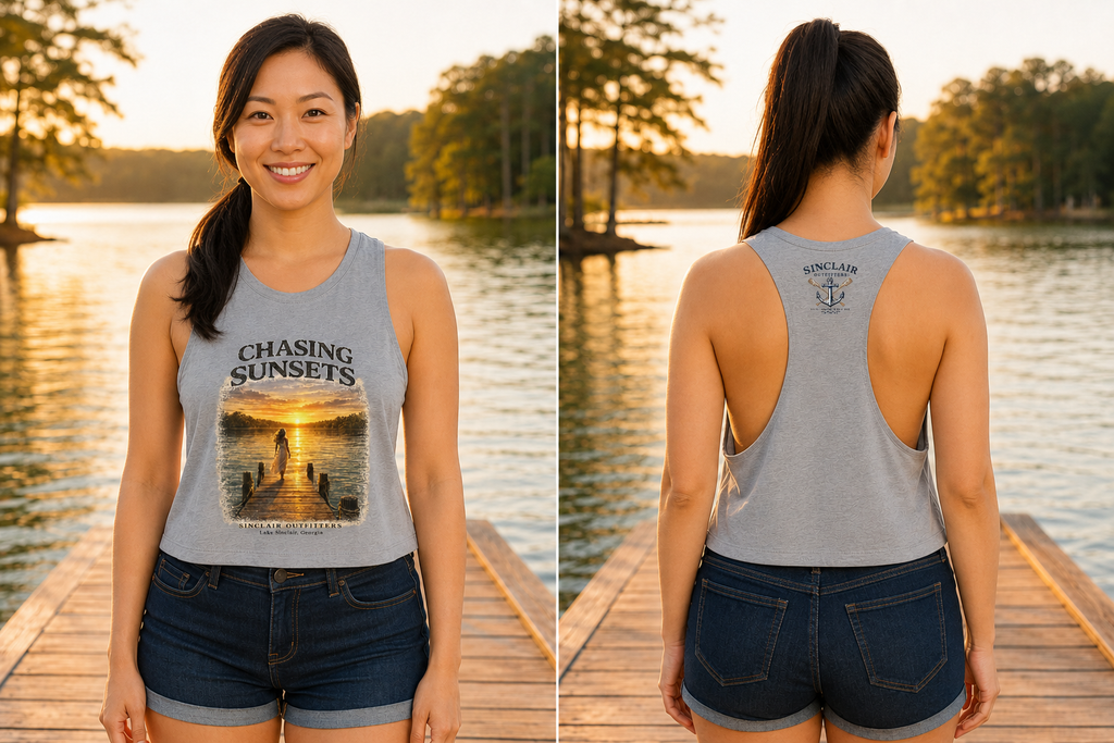 Women's Cropped Tank Chasing Sunsets