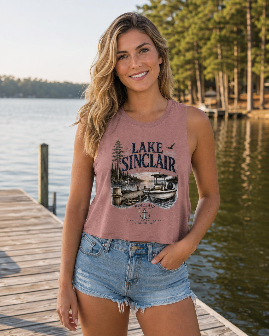 Women's Cropped Tank Lake Sinclair