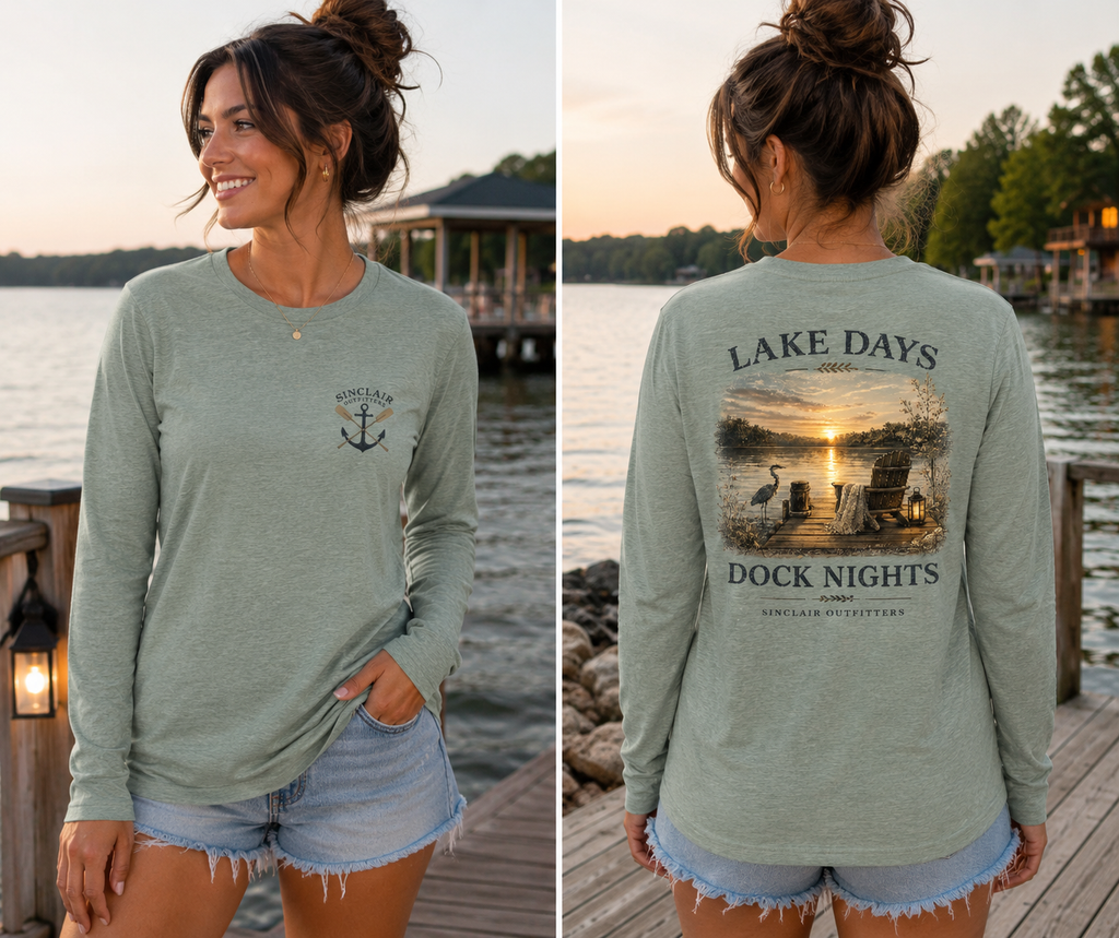 Lake Days Dock Nights Women's Long Sleeve Tee