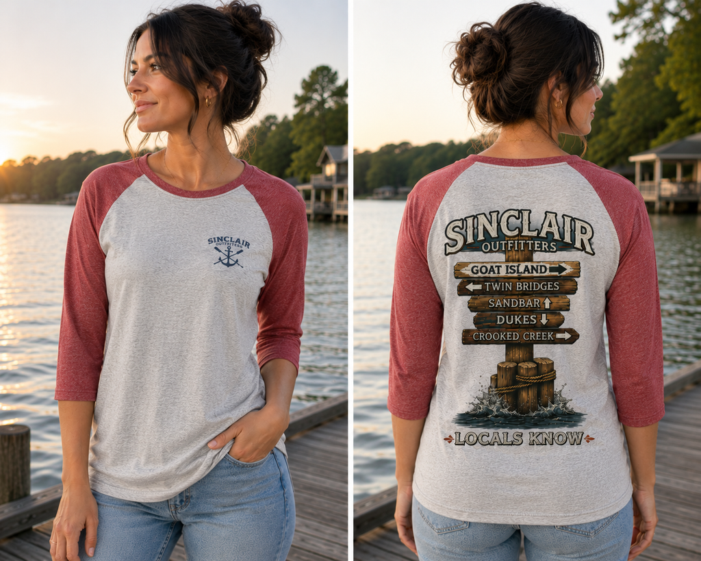 Locals Know Women's 3/4-Sleeve Raglan