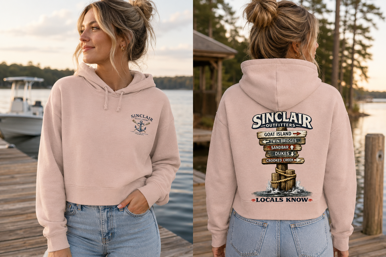Locals Know Women's Cropped Hoodie