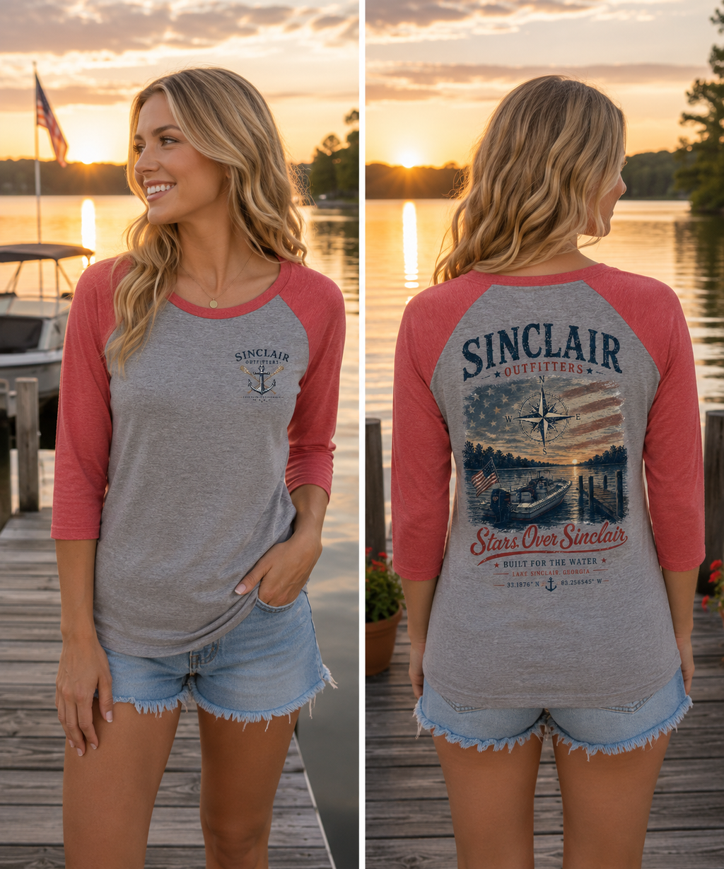 Stars Over Sinclair Women's 3/4 Sleeve Raglan