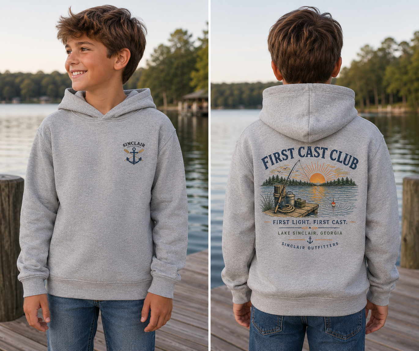 First Cast Club Youth Pullover Fleece Hoodie