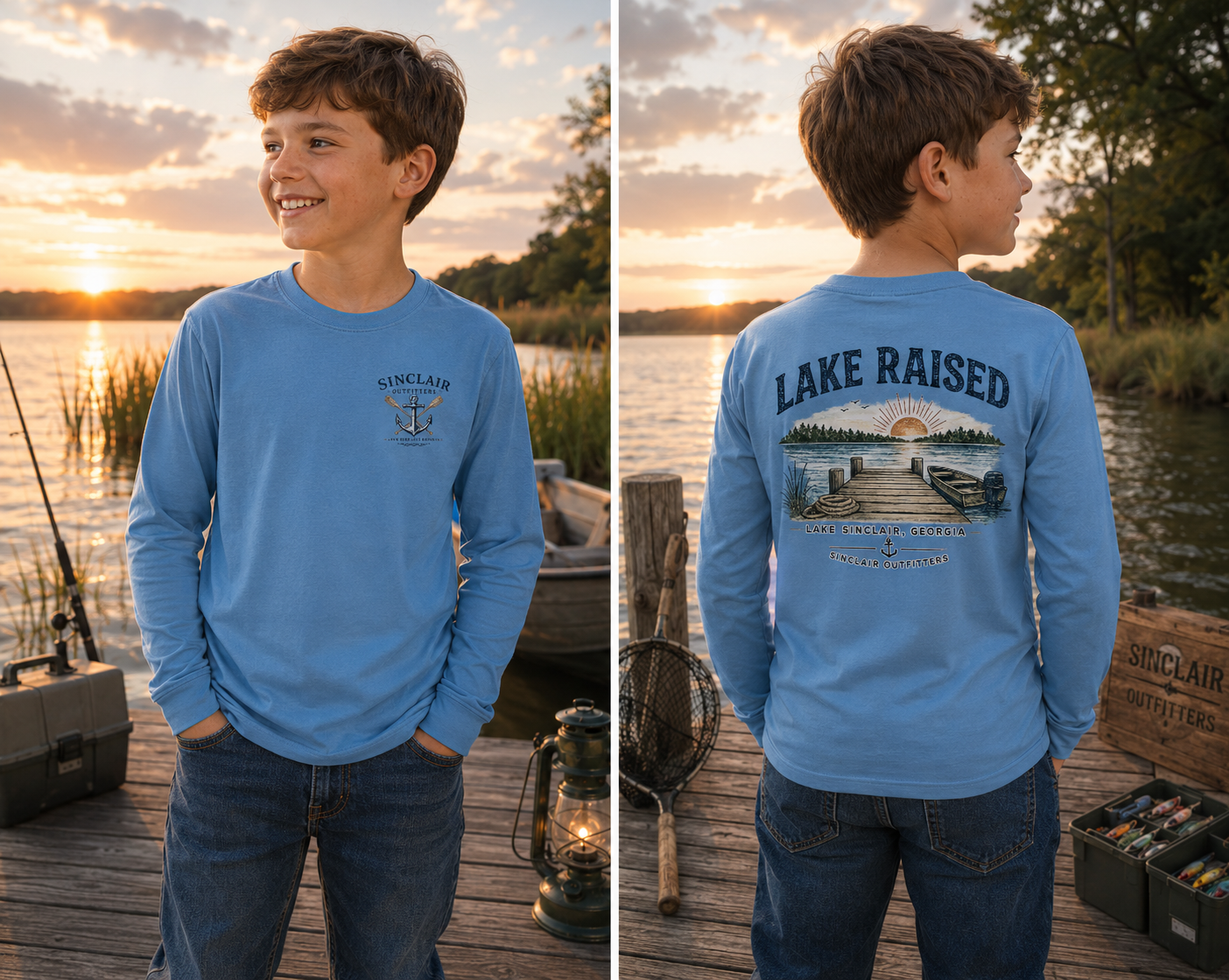 Lake Raised Youth Long Sleeve Competitor Tee