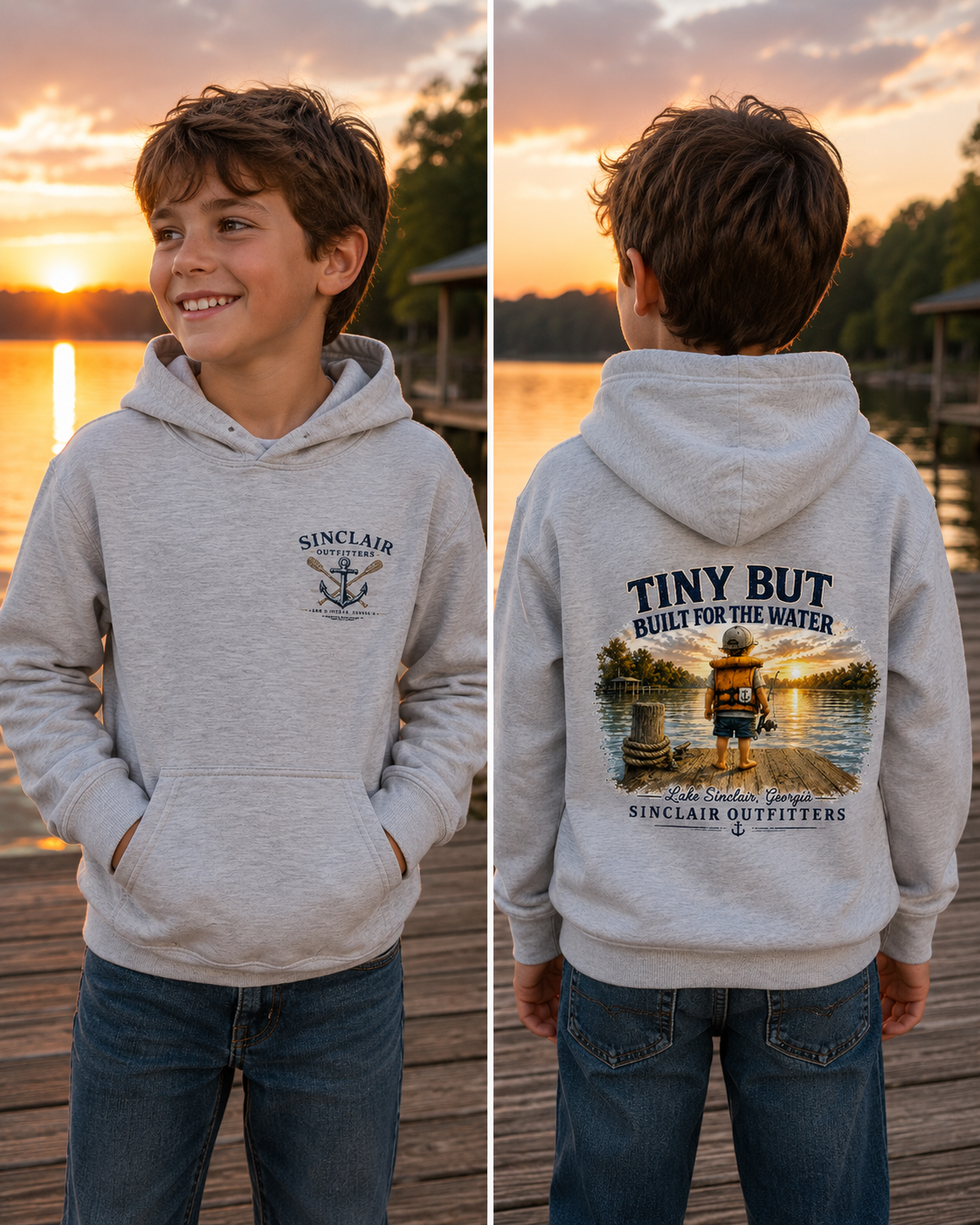 Tiny But Built for the Water Club Youth Hoodie