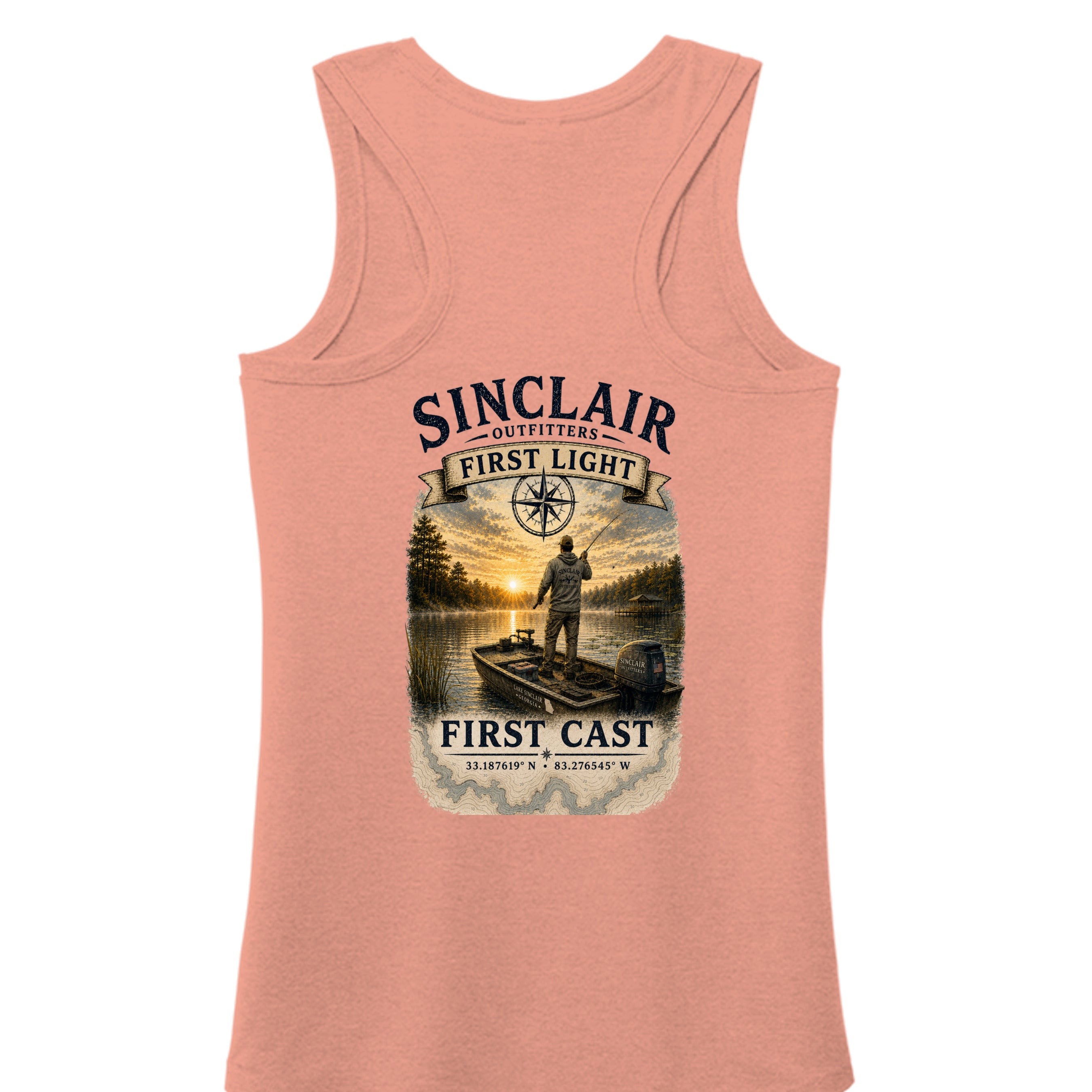 Heathered Dusty Peach - DM138L - BACK
