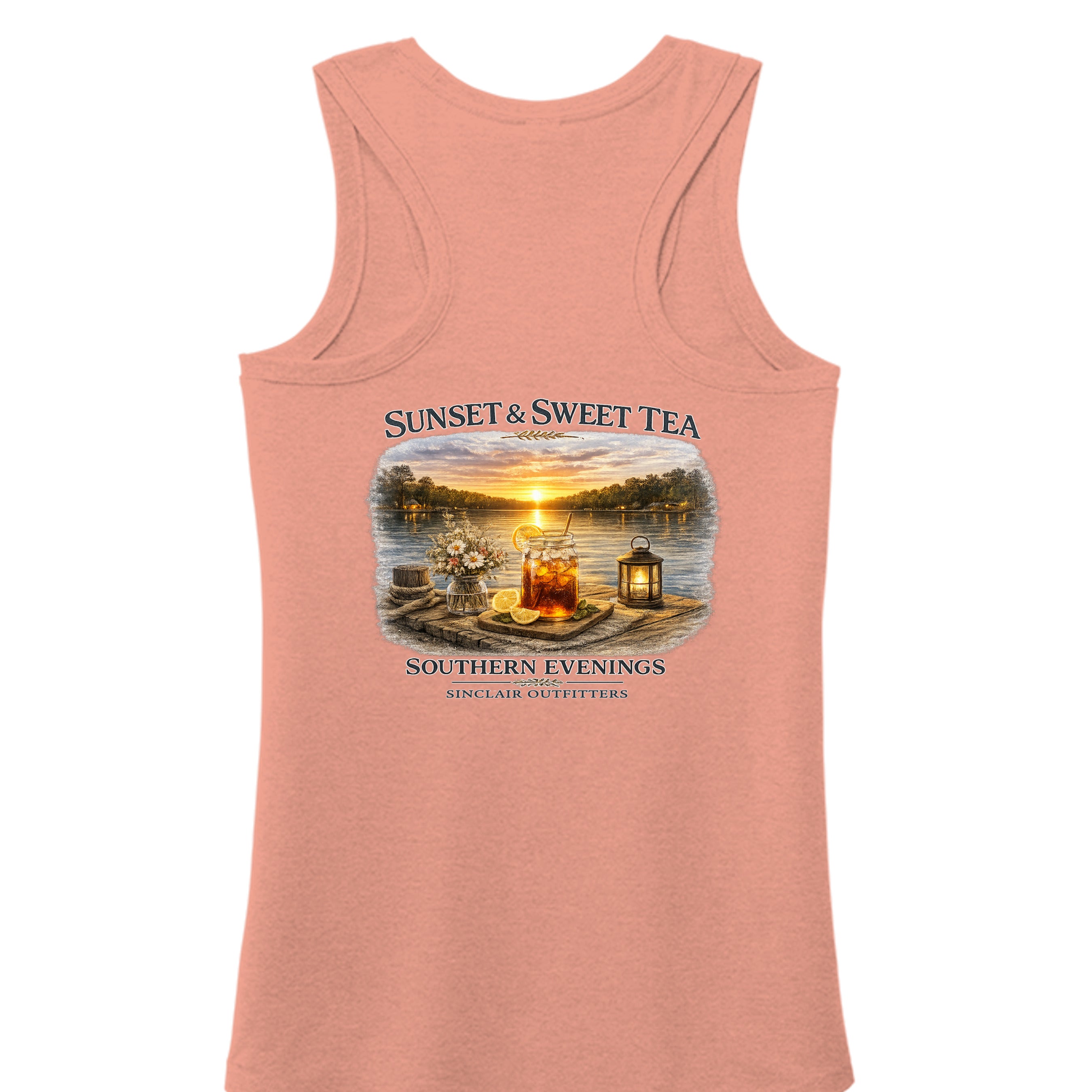 Heathered Dusty Peach - DM138L - BACK