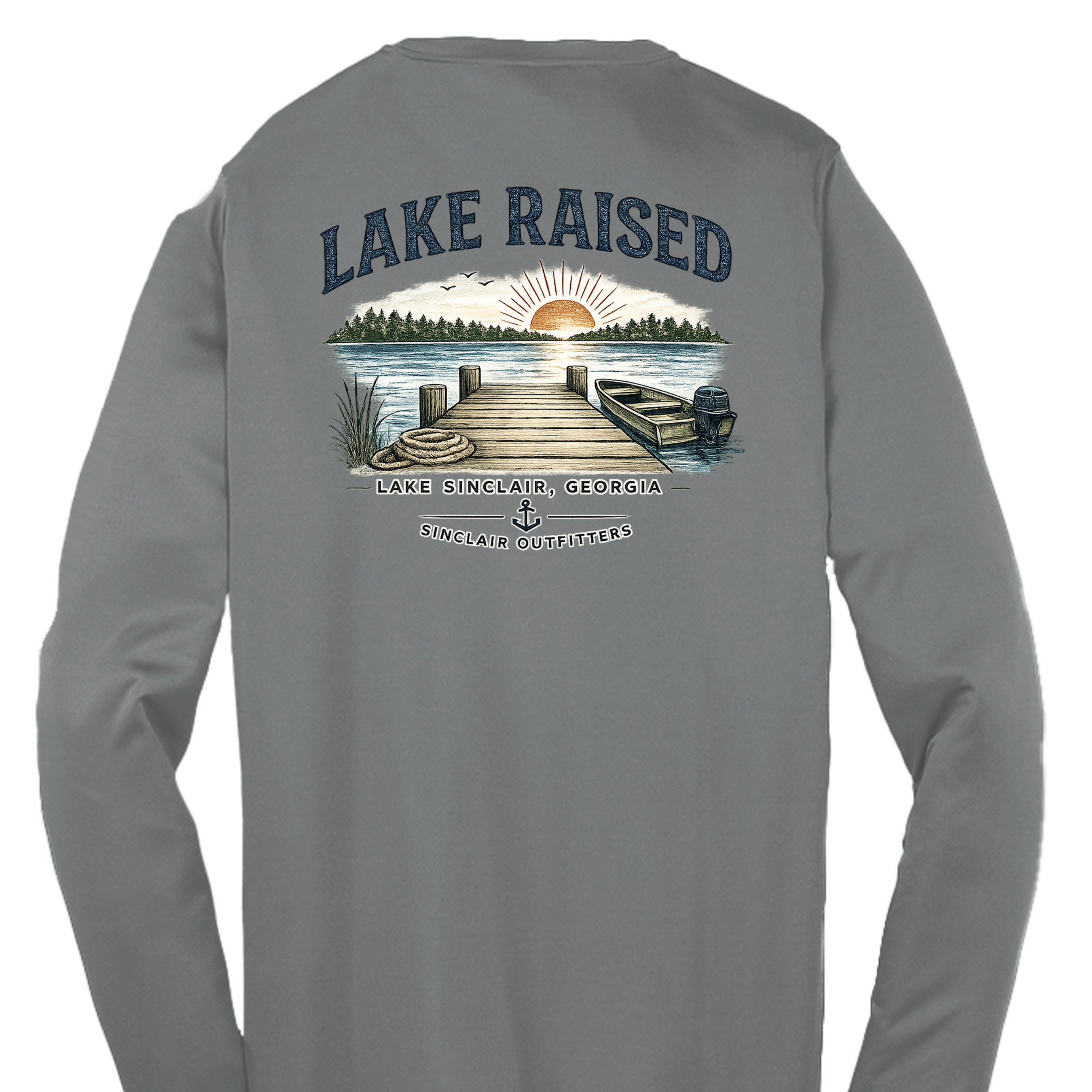 Iron Grey Heather - YST350LS - BACK