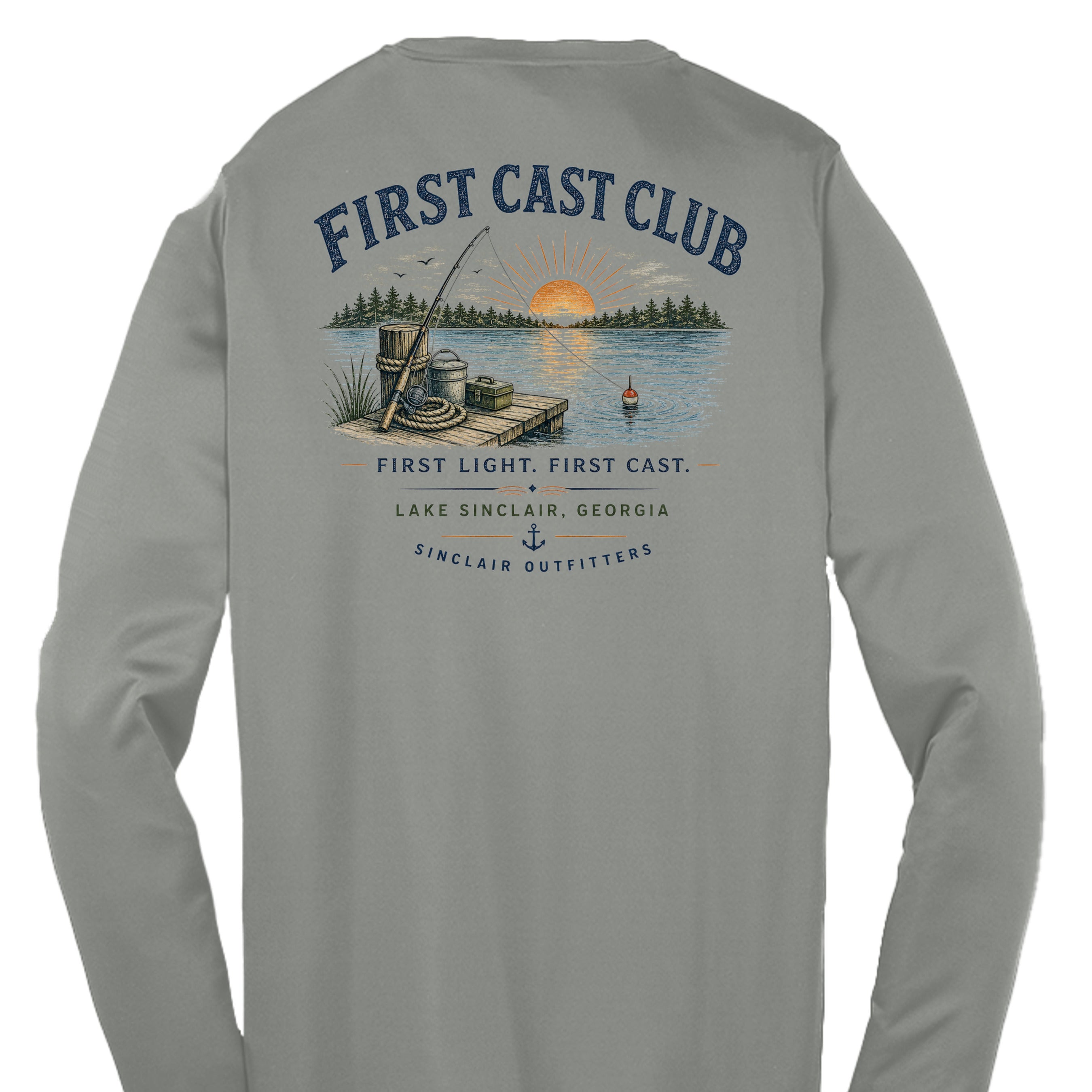 Grey Concrete Heather - YST350LS - BACK