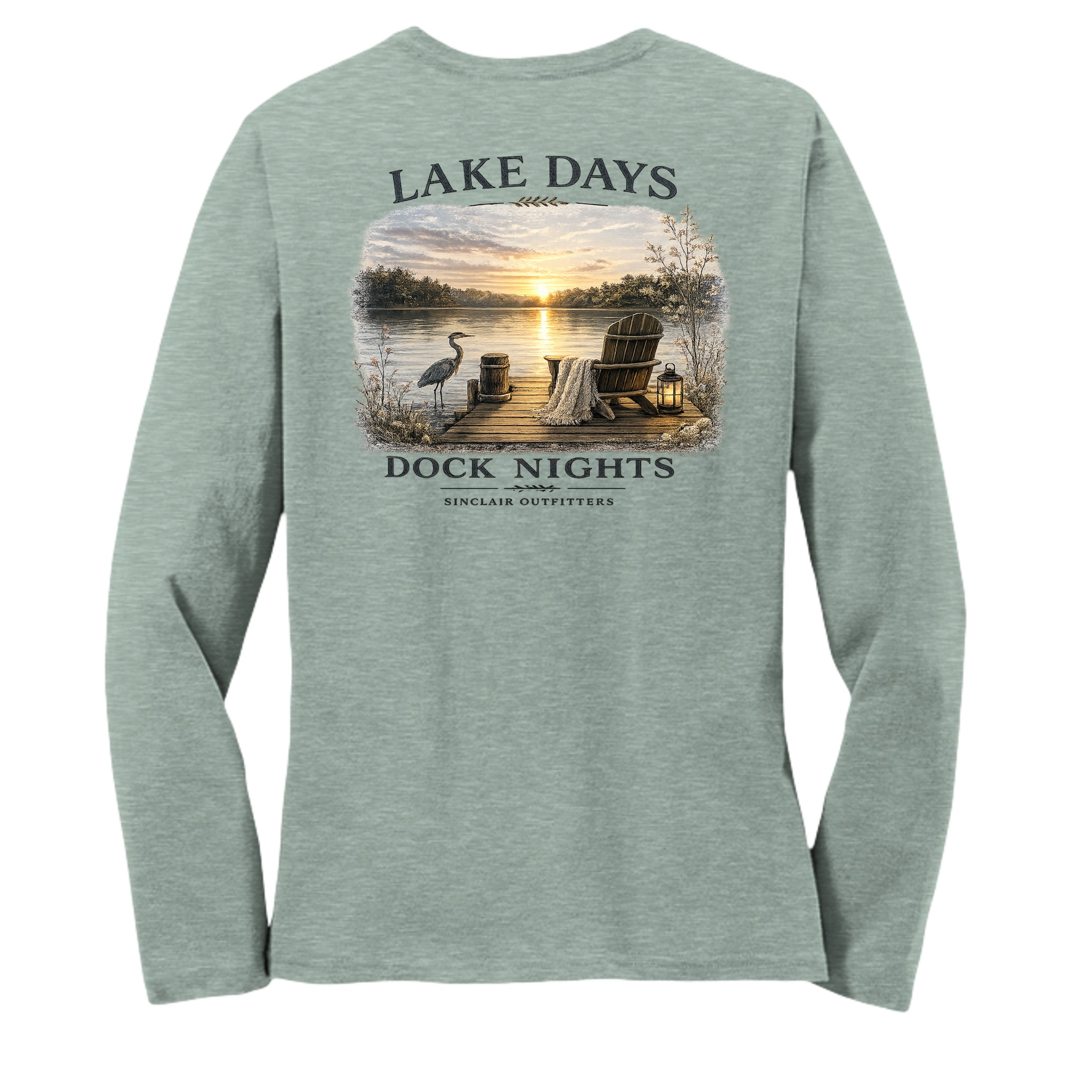 Heathered Dusty Sage - DT110 - BACK