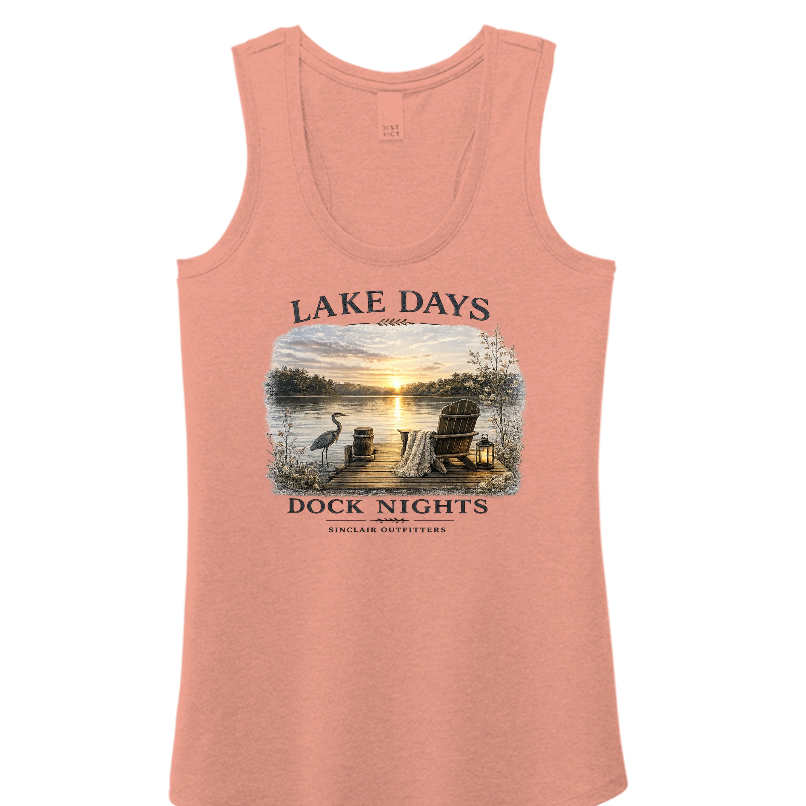 Heathered Dusty Peach - DM138L - FRONT