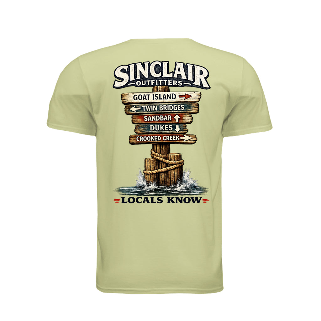 Locals Know Lake Sinclair T-Shirt back graphic