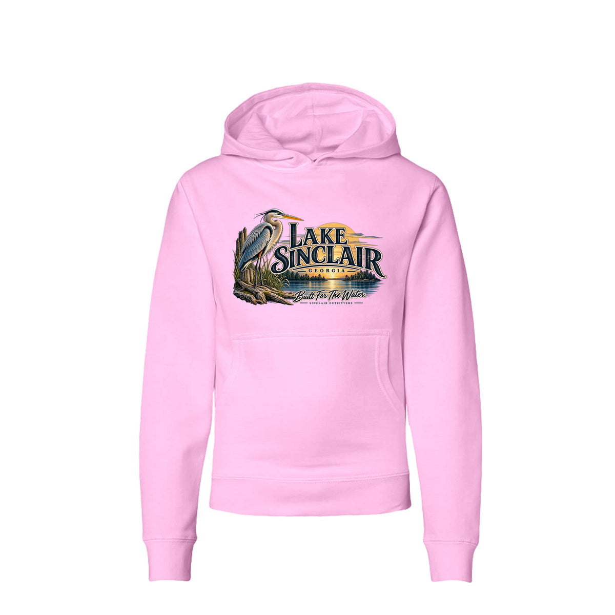 Lake Sinclair Heron youth hoodie by Sinclair Outfitters