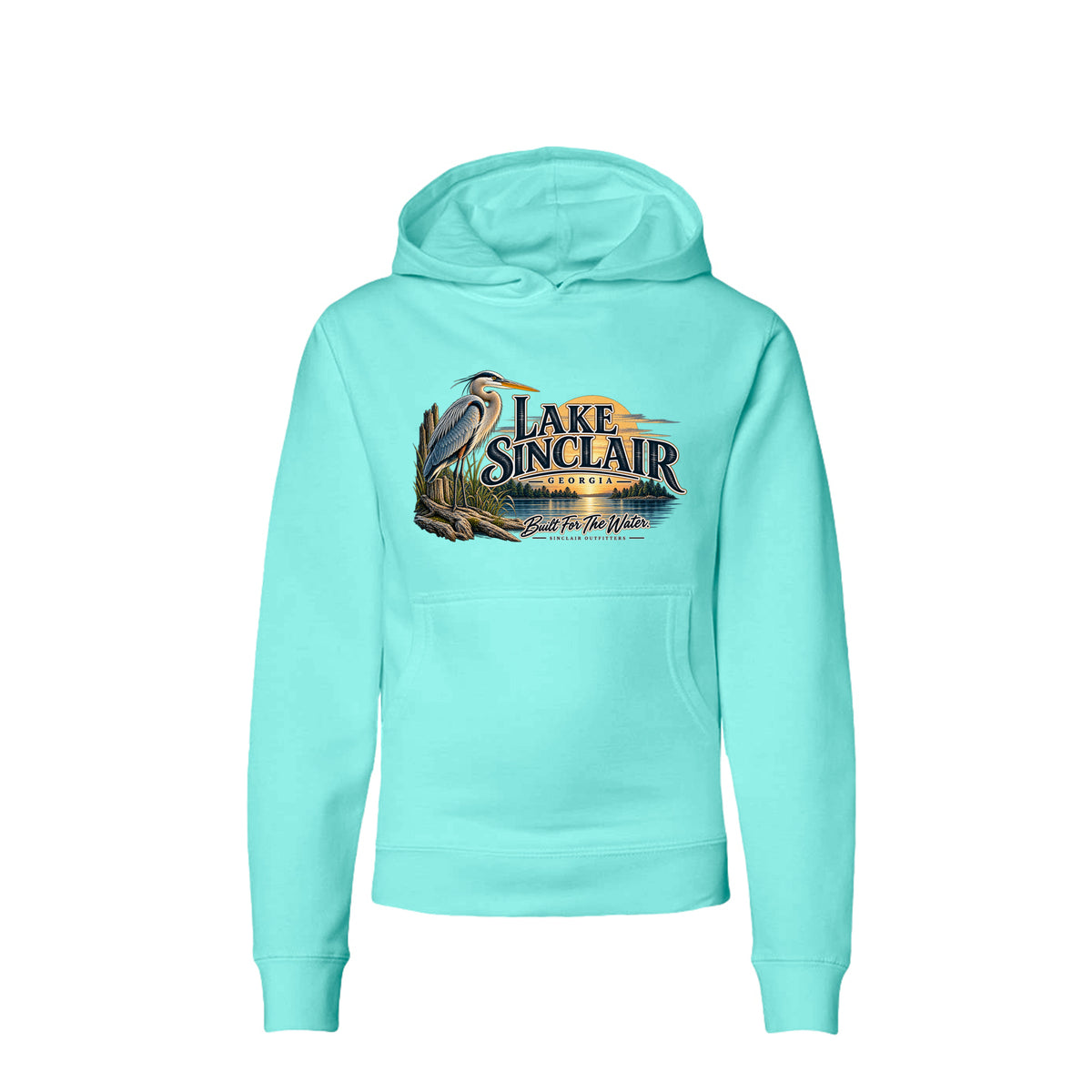 Lake Sinclair Heron youth hoodie by Sinclair Outfitters