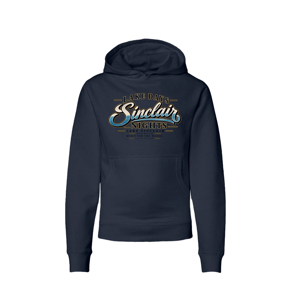 Lake Days Sinclair Nights youth hoodie by Sinclair Outfitters
