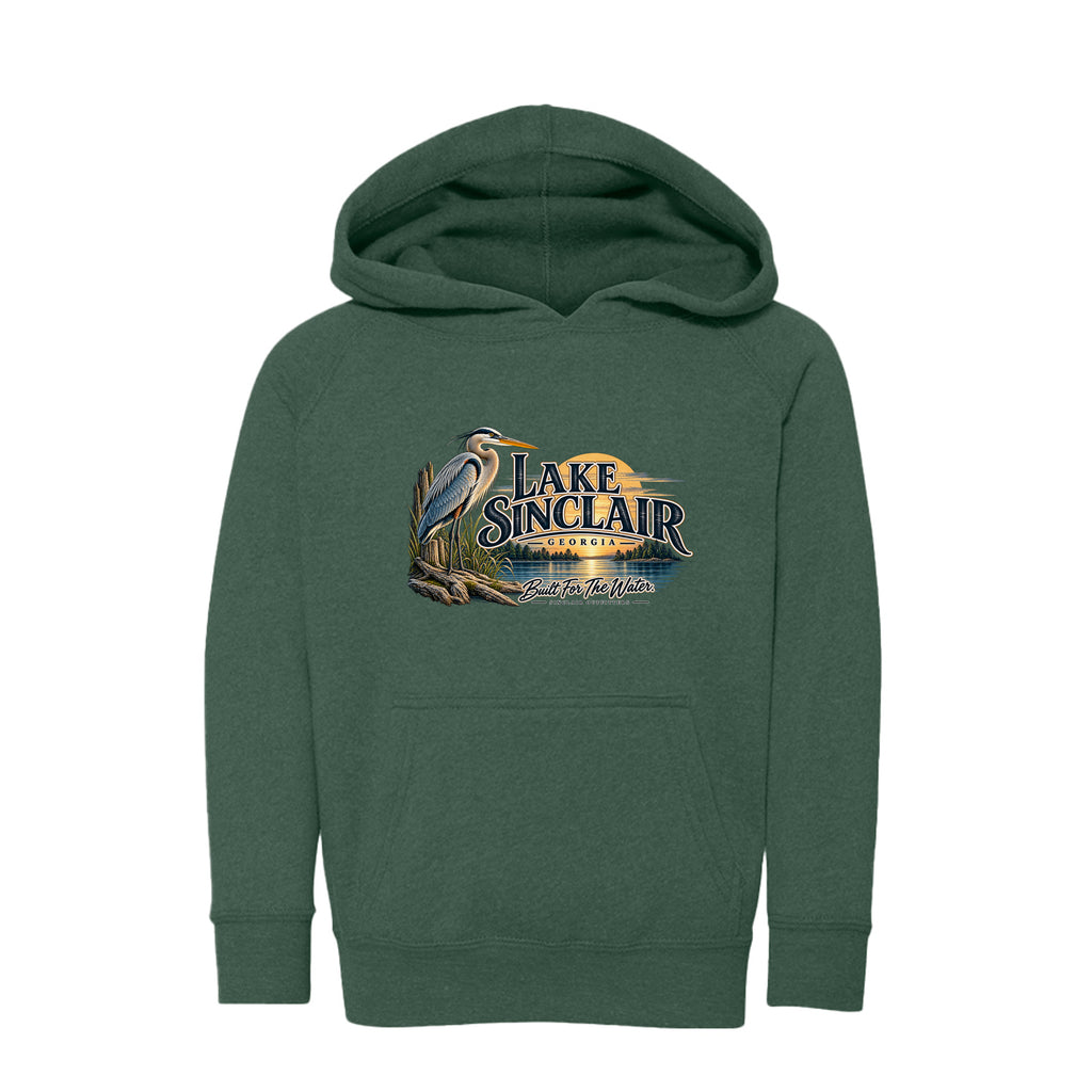 Lake Sinclair Heron toddler hoodie by Sinclair Outfitters