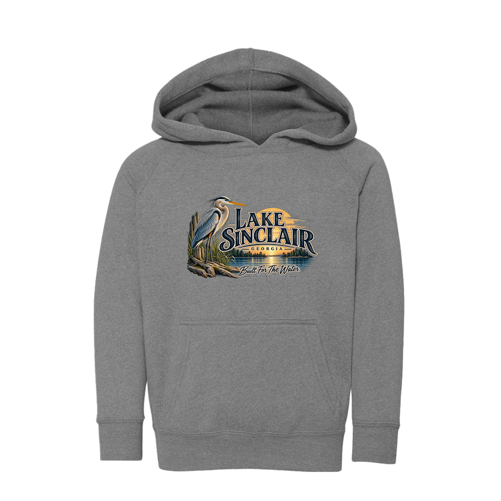 Lake Sinclair Heron toddler hoodie by Sinclair Outfitters