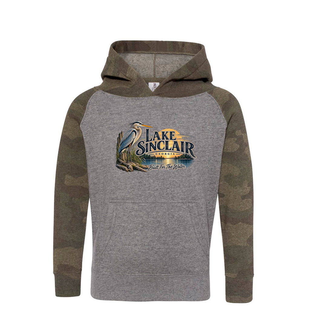 Lake Sinclair Heron toddler hoodie by Sinclair Outfitters