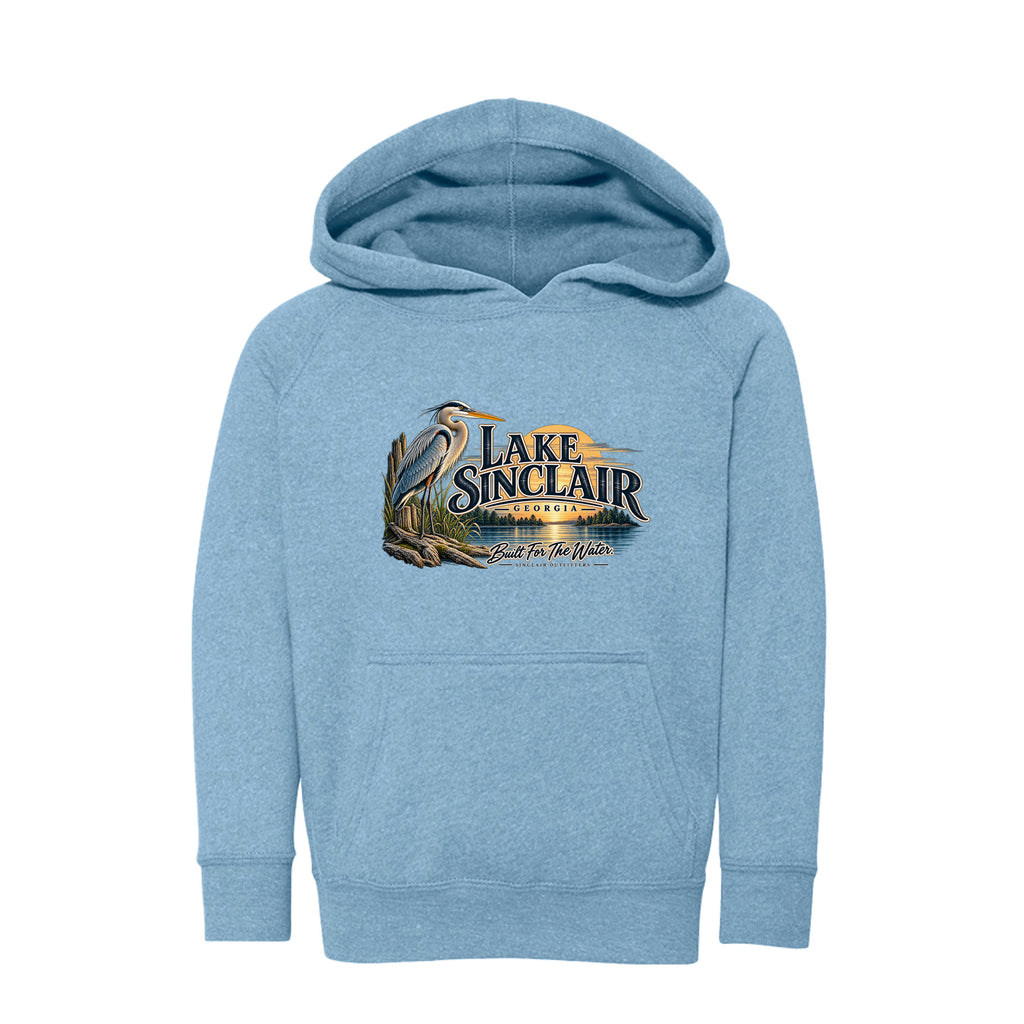Lake Sinclair Heron toddler hoodie by Sinclair Outfitters