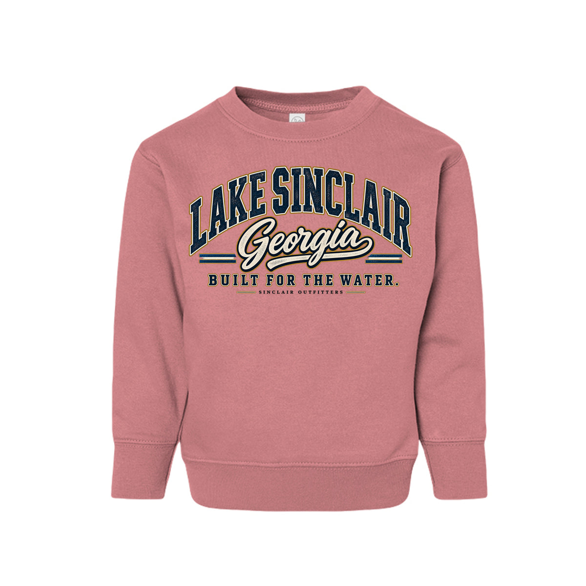 Lake Sinclair Heritage Collegiate toddler crewneck sweatshirt by Sinclair Outfitters
