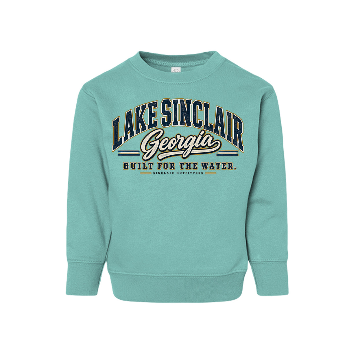 Lake Sinclair Heritage Collegiate toddler crewneck sweatshirt by Sinclair Outfitters