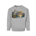 Lake Sinclair Heron toddler crewneck sweatshirt by Sinclair Outfitters