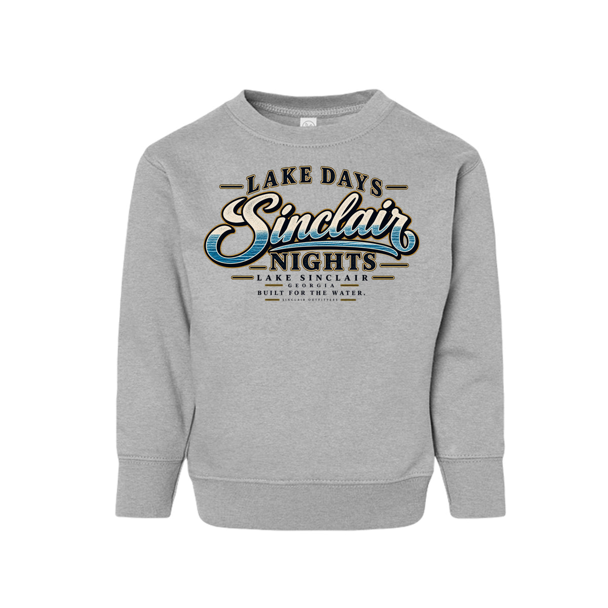 Lake Days Sinclair Nights toddler crewneck sweatshirt by Sinclair Outfitters