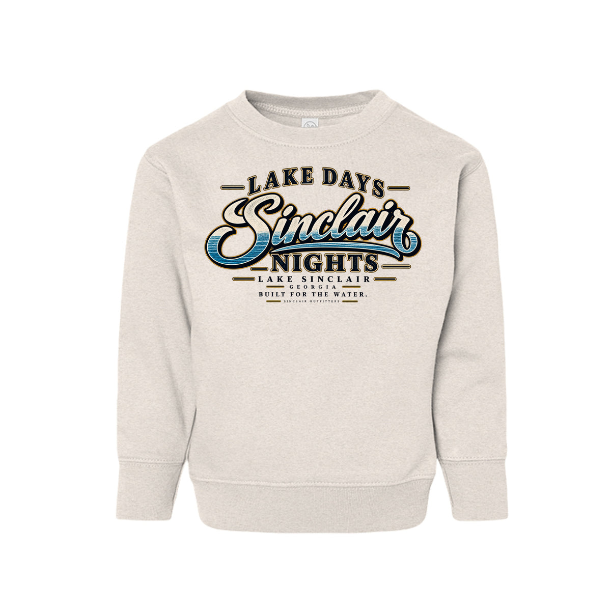 Lake Days Sinclair Nights toddler crewneck sweatshirt by Sinclair Outfitters