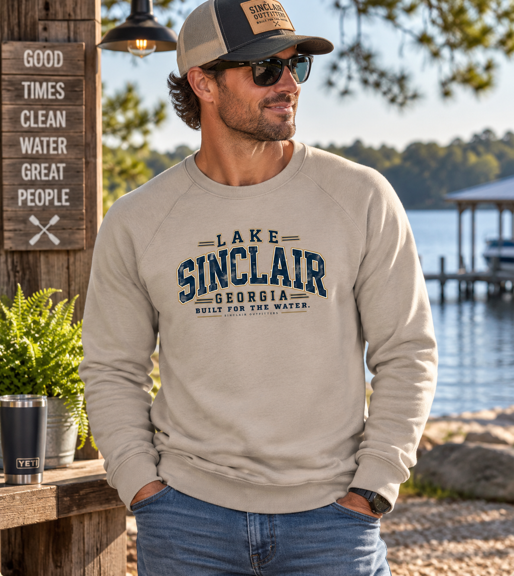 Lake Sinclair Heritage Collegiate Sponge Fleece Crewneck