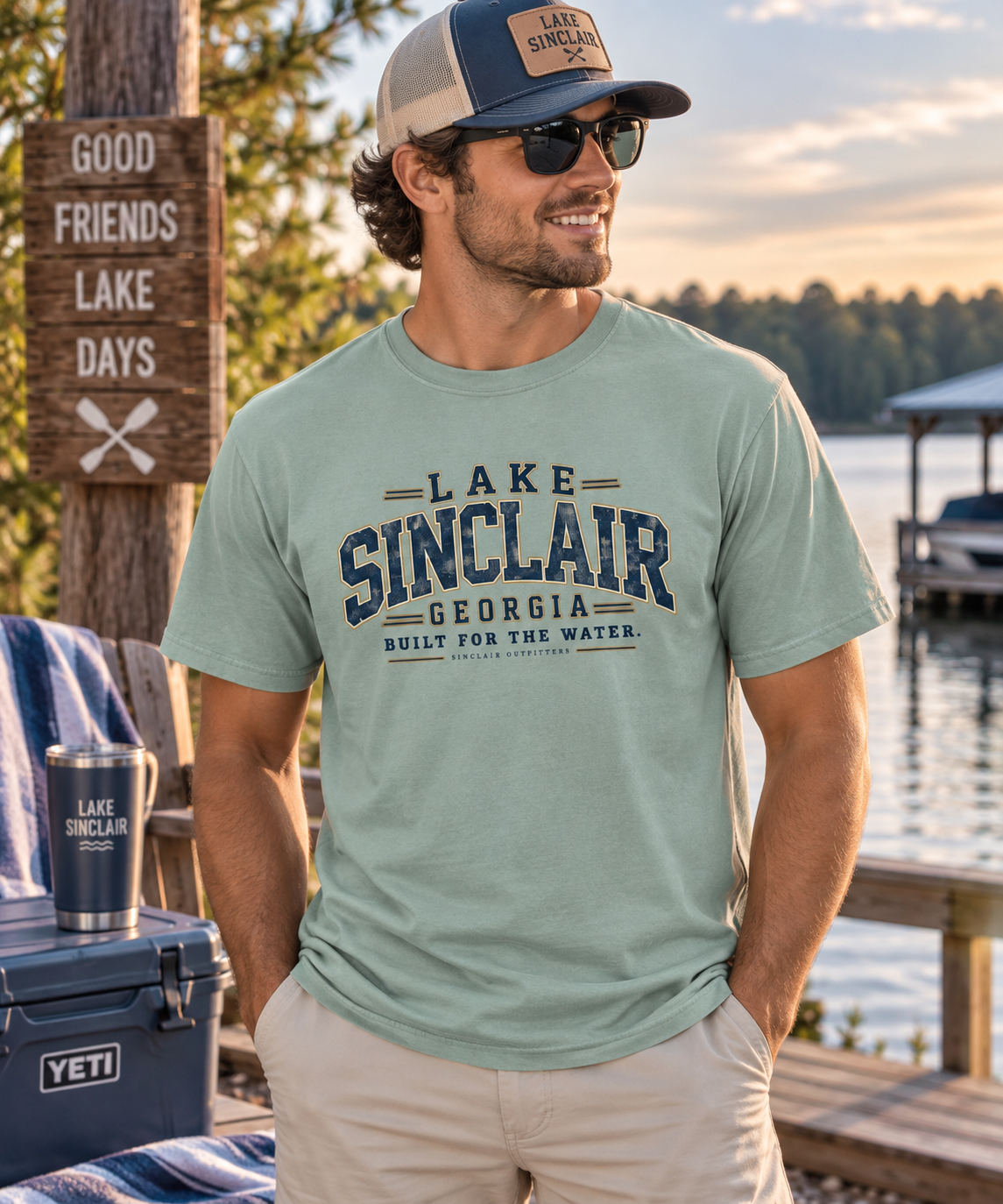 Lake Sinclair Heritage Collegiate Comfort Colors Tee